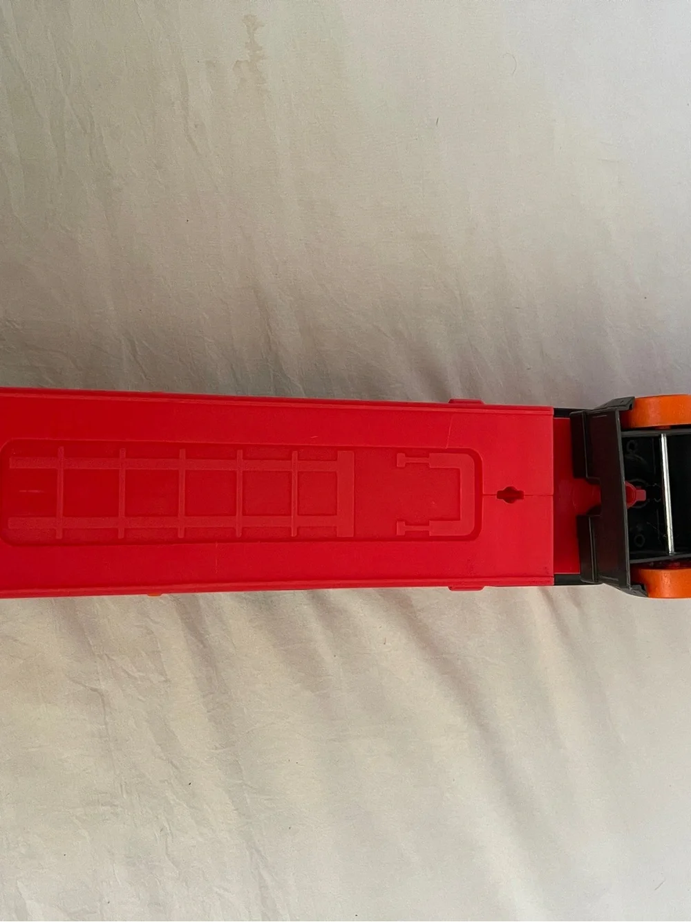 Red & Orange Car Carrier Semi Truck Toy | 3 Levels | Hot Wheels